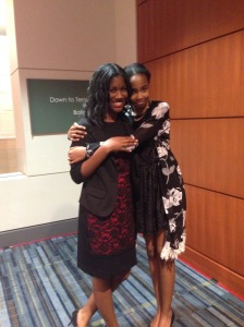 delegation members Kamille Graham and Jahmila Bex getting ready for the gala 